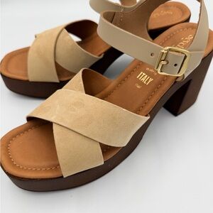 Seychelles Tan and Brown Platform Sandals